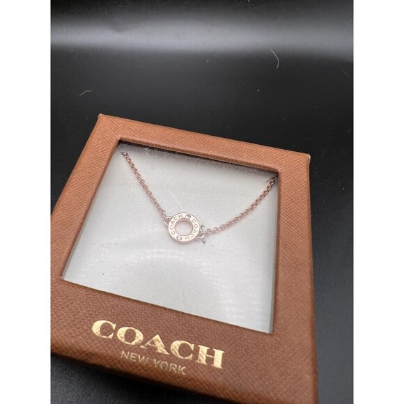Coach Rose Gold Open Circle Pendant - Picture 1 of 8